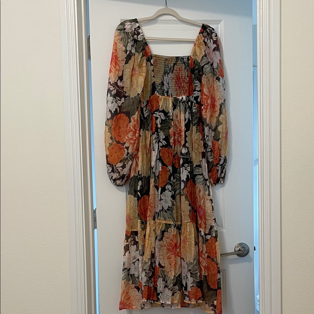 NWOT! MINKPINK Multicolor Floral Long Sleeve Dress, Size S - Picture 5 of 11